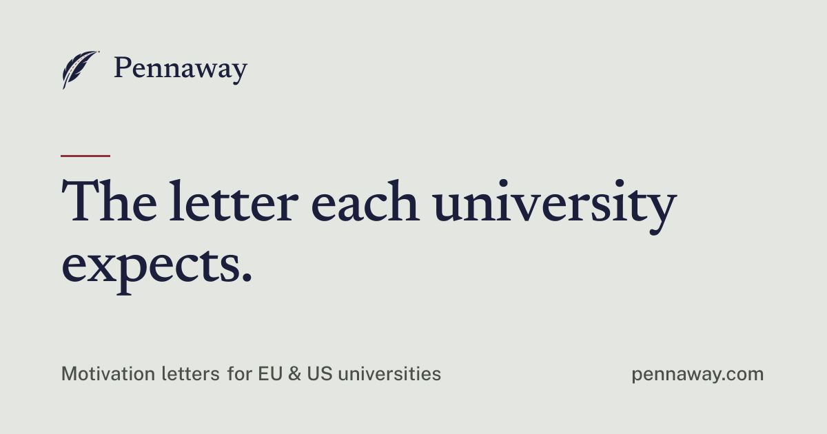Pennaway — AI motivation letters